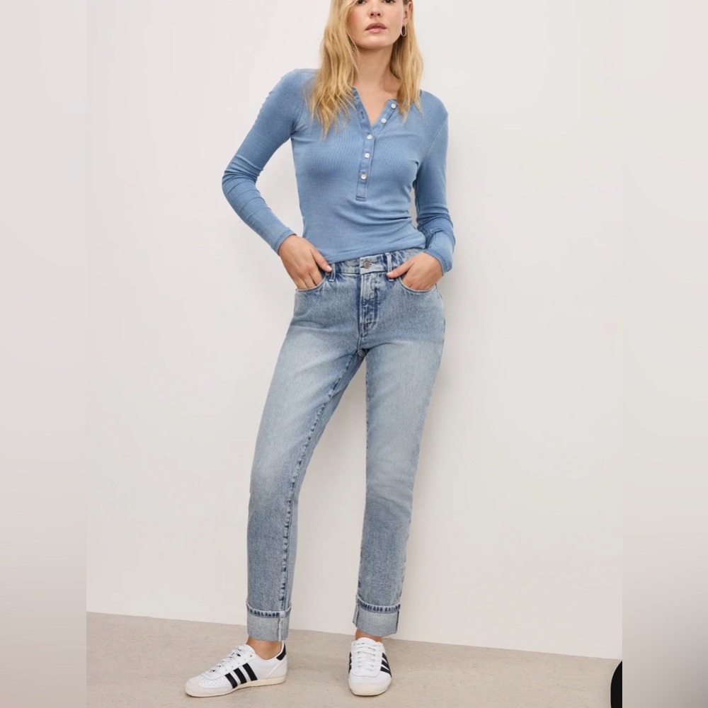 Good American The Weekender Petite Jeans, New With Tags, Size 00